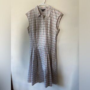 Brooks Brothers Floral Sleeveless Shirt Dress